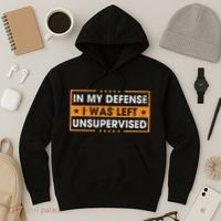 In My Defense I Was Left Unsupervised Retro Hoodie thumb 3