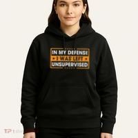 In My Defense I Was Left Unsupervised Retro Hoodie thumb 5