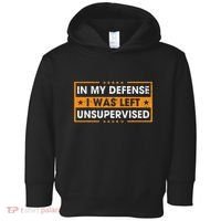 In My Defense I Was Left Unsupervised Retro Toddler Hoodie thumb 0