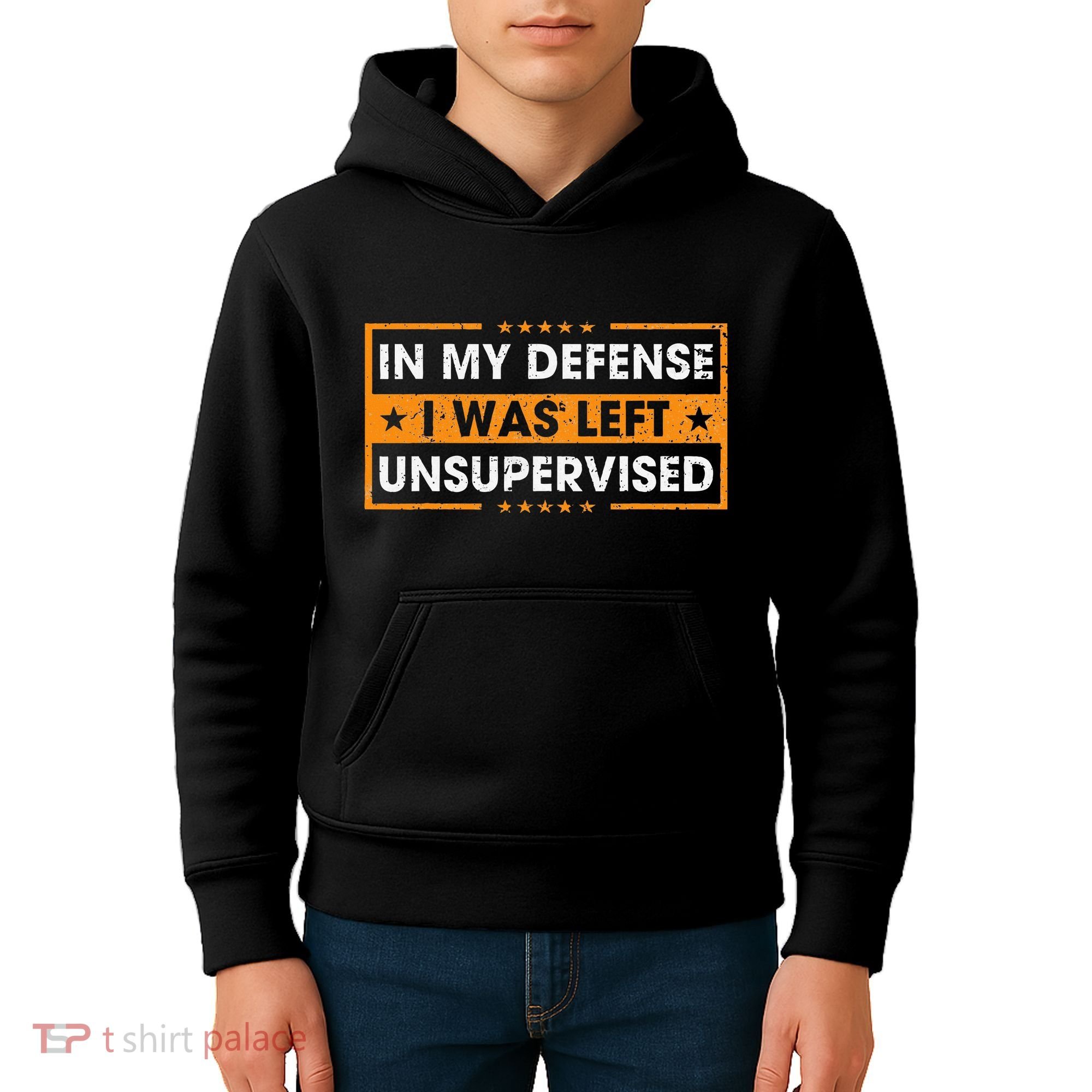 In My Defense I Was Left Unsupervised Retro Kids Hoodie