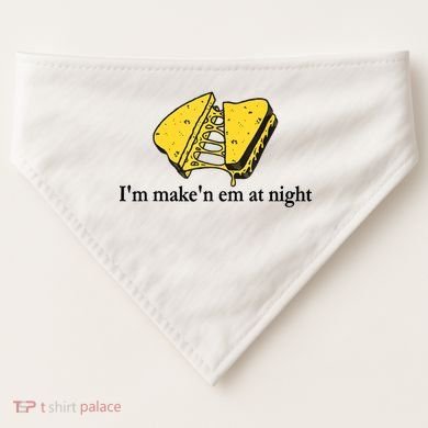 IM MakeN Em At Night Cheese Sandwich USA-Made Doggie Bandana