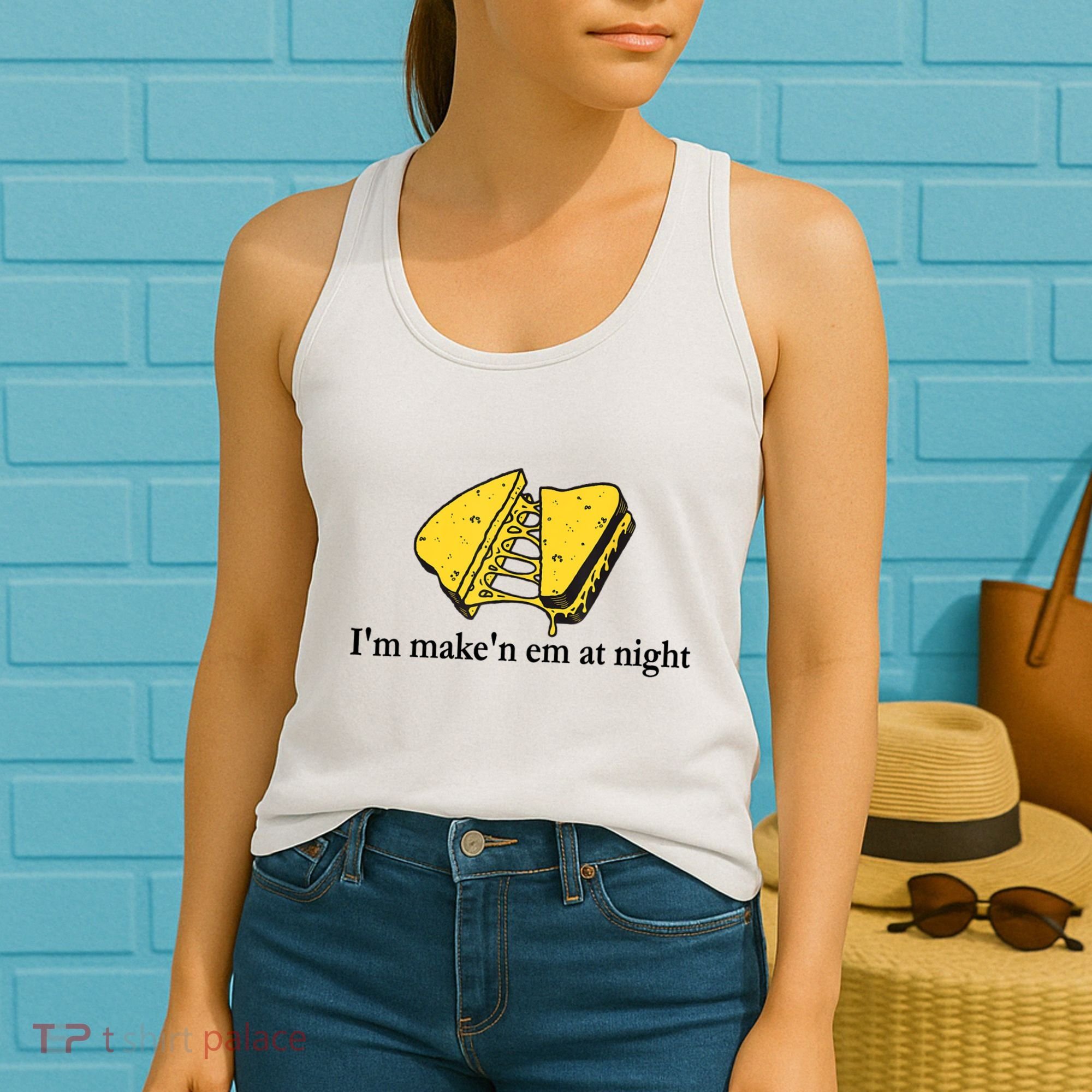 IM MakeN Em At Night Cheese Sandwich Women's Tank Top