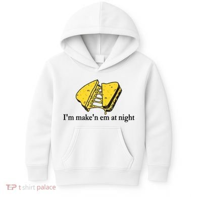 IM MakeN Em At Night Cheese Sandwich Kids Hoodie