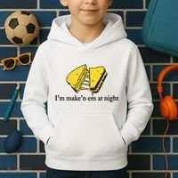 IM MakeN Em At Night Cheese Sandwich Kids Hoodie thumb 2