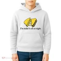 IM MakeN Em At Night Cheese Sandwich Kids Hoodie thumb 4