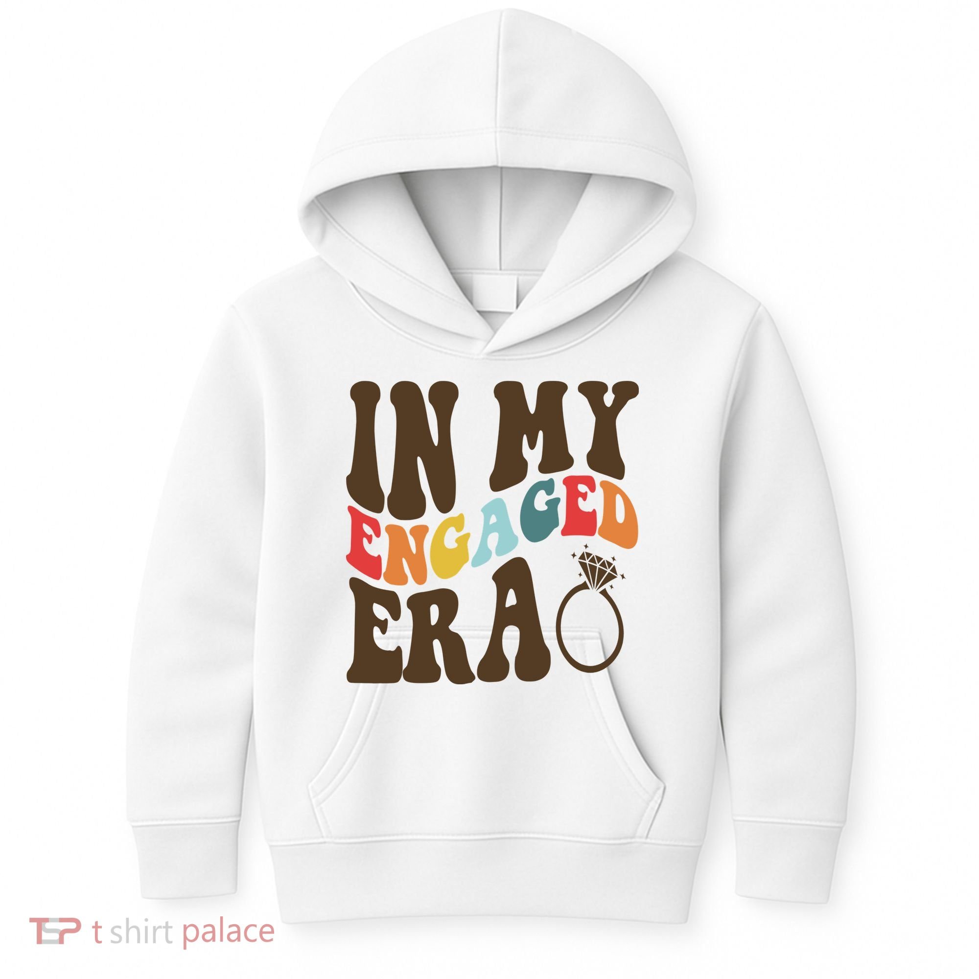In My Engaged Era Cute Proposal Gift Kids Hoodie