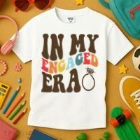 In My Engaged Era Cute Proposal Gift Kids T-Shirt thumb 3