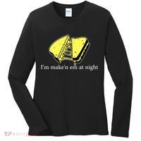 IM MakeN Em At Night Cheese Sandwich Women's Long Sleeve Shirt thumb 0