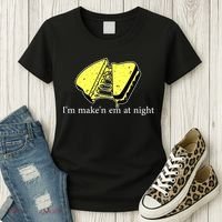IM MakeN Em At Night Cheese Sandwich Women's T-Shirt thumb 3