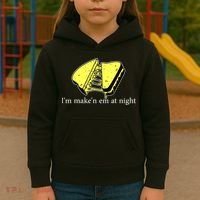 IM MakeN Em At Night Cheese Sandwich Kids Hoodie thumb 3