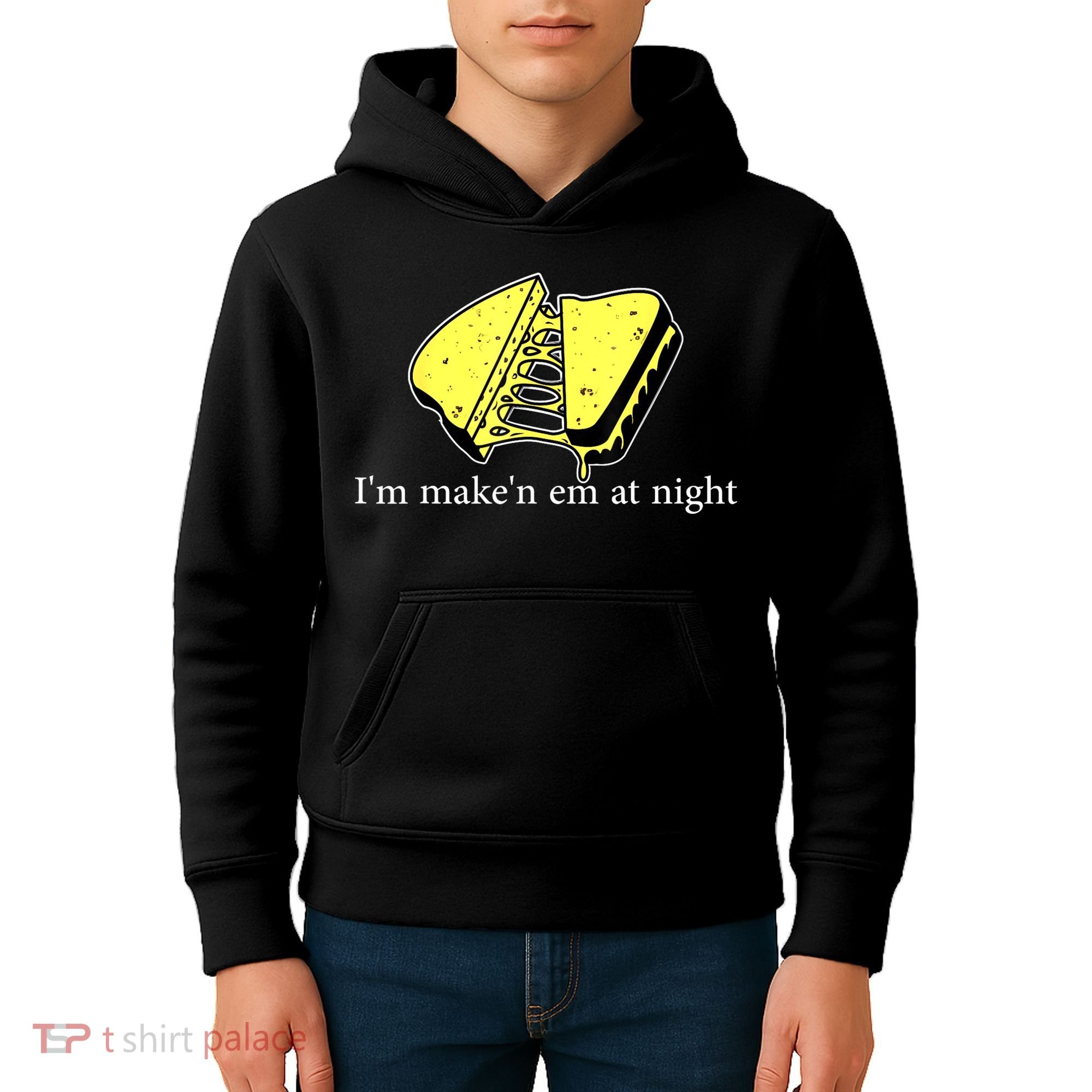 IM MakeN Em At Night Cheese Sandwich Kids Hoodie