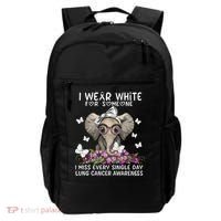 I Miss Every Single Day Lung Cancer Awareness Gift Backpack thumb 0