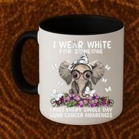 I Miss Every Single Day Lung Cancer Awareness Gift Coffee Mug thumb 2