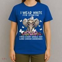 I Miss Every Single Day Lung Cancer Awareness Gift T-Shirt thumb 4