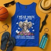 I Miss Every Single Day Lung Cancer Awareness Gift Tank Top thumb 4