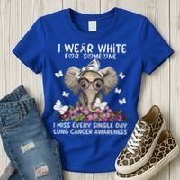 I Miss Every Single Day Lung Cancer Awareness Gift Women's T-Shirt thumb 3