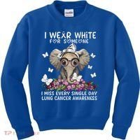I Miss Every Single Day Lung Cancer Awareness Gift Kids Sweatshirt thumb 0