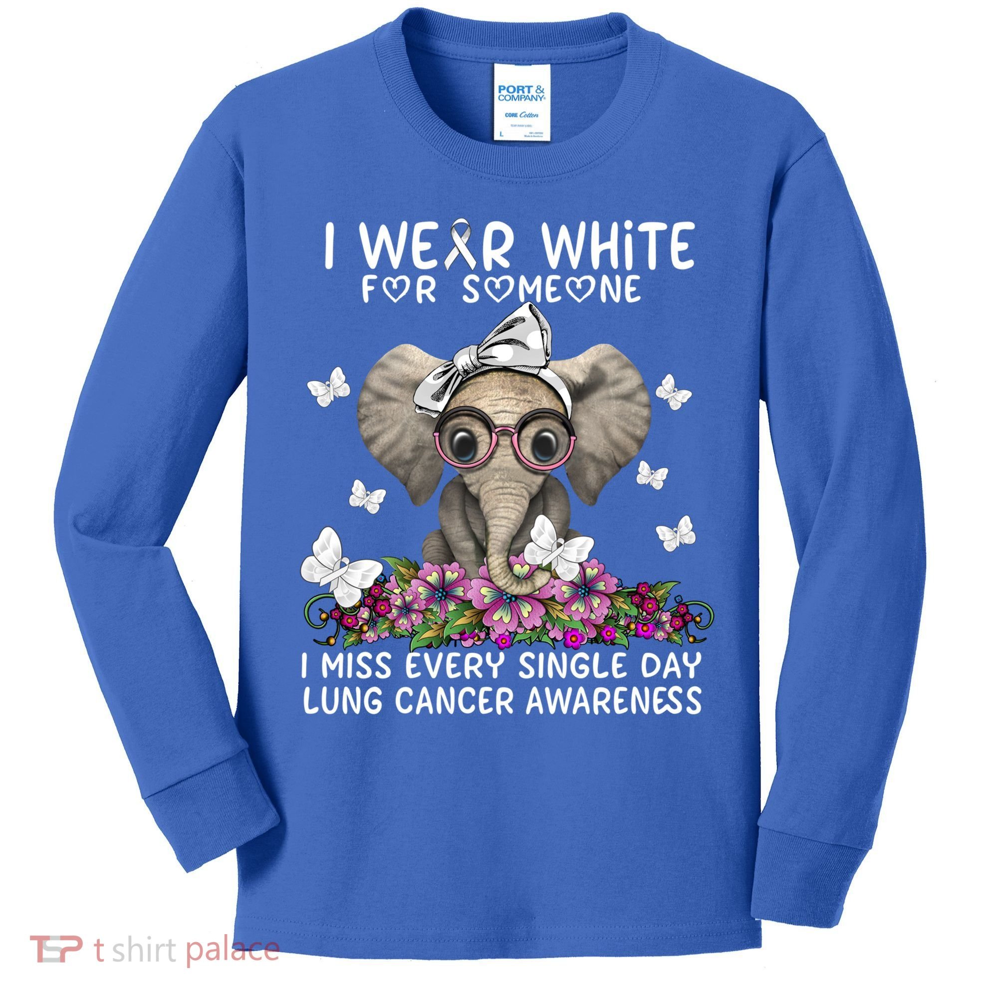I Miss Every Single Day Lung Cancer Awareness Gift Kids Long Sleeve Shirt