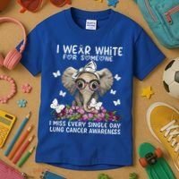 I Miss Every Single Day Lung Cancer Awareness Gift Kids T-Shirt thumb 3
