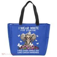 I Miss Every Single Day Lung Cancer Awareness Gift Tote Bag thumb 0