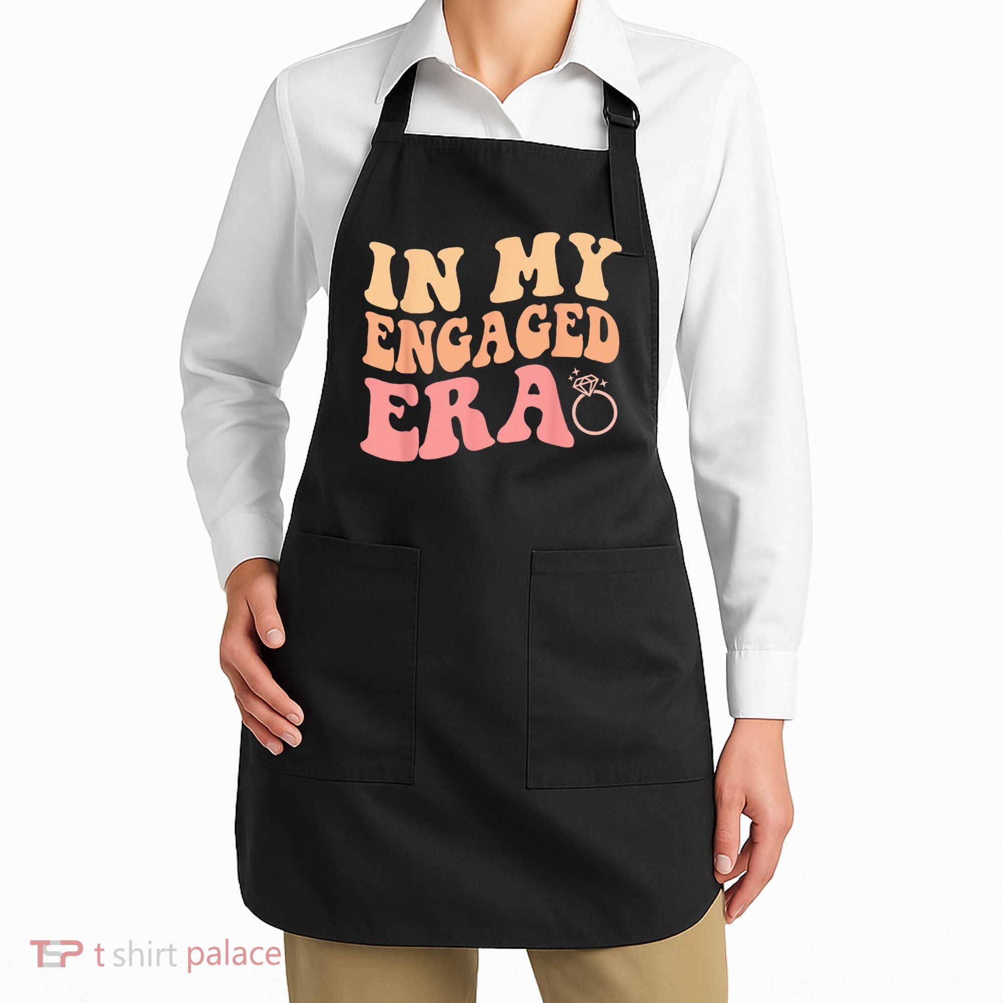 In My Engaged Era Groovy Bride Bachelorette Party Bridesmaid Apron