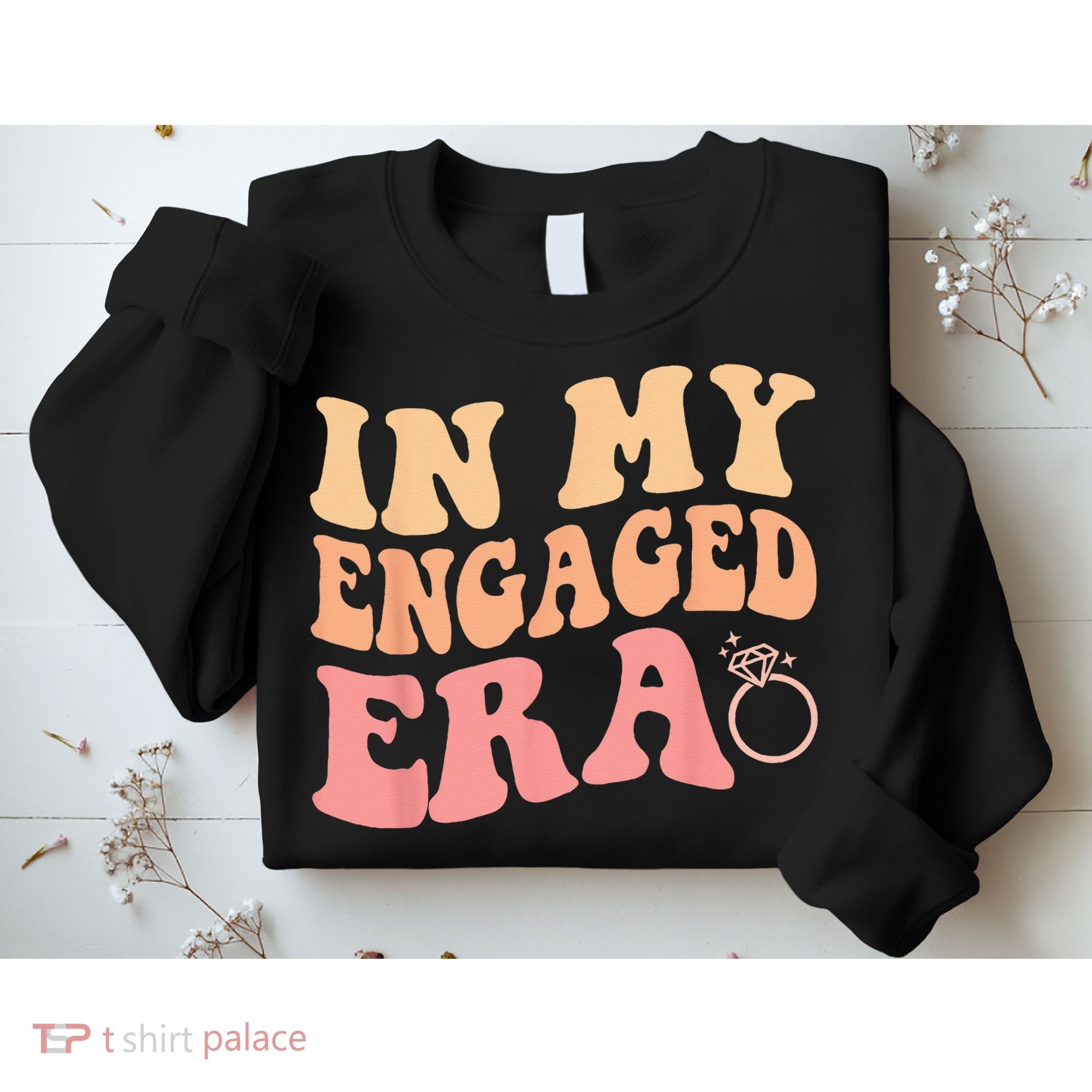 In My Engaged Era Groovy Bride Bachelorette Party Bridesmaid Sweatshirt