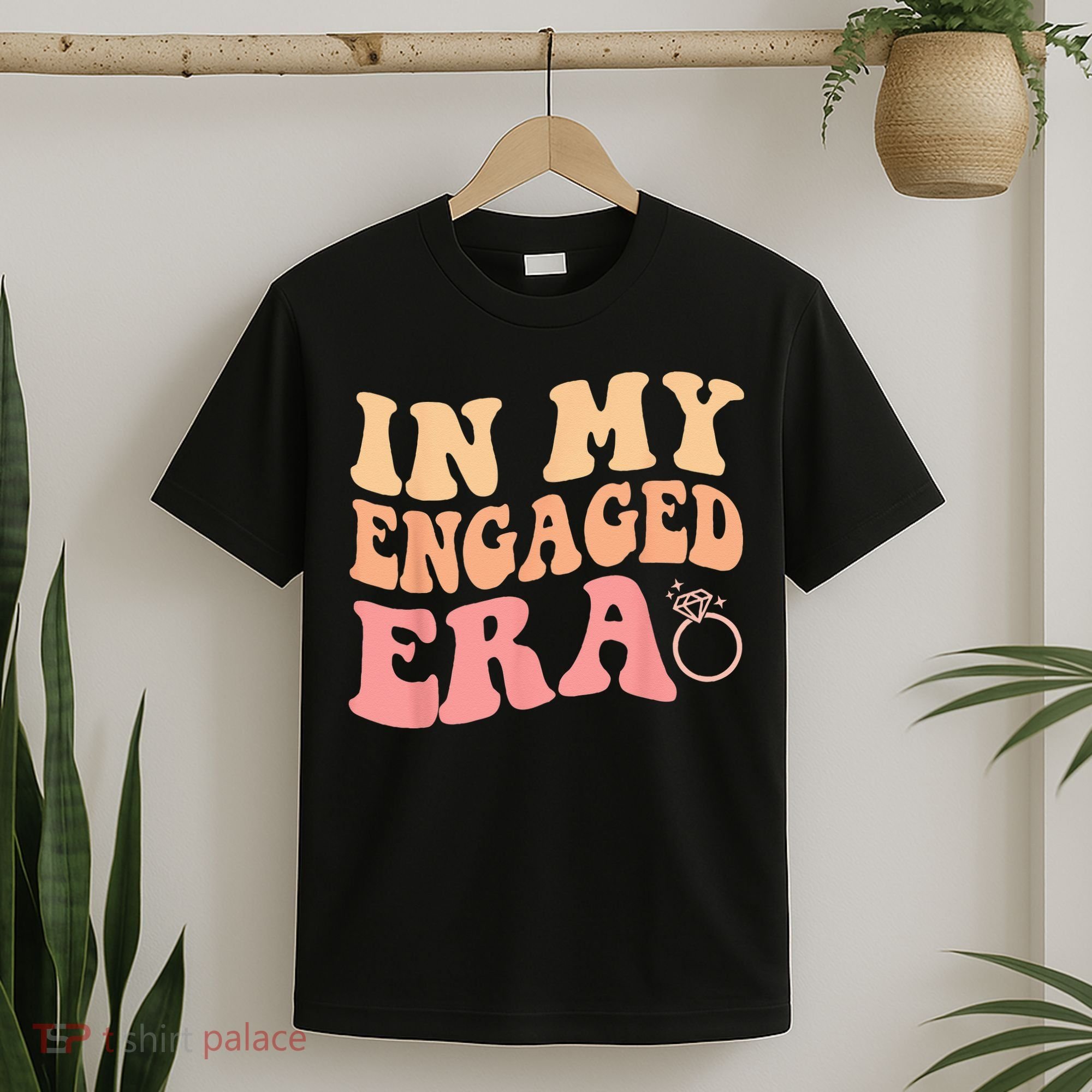 In My Engaged Era Groovy Bride Bachelorette Party Bridesmaid T-Shirt
