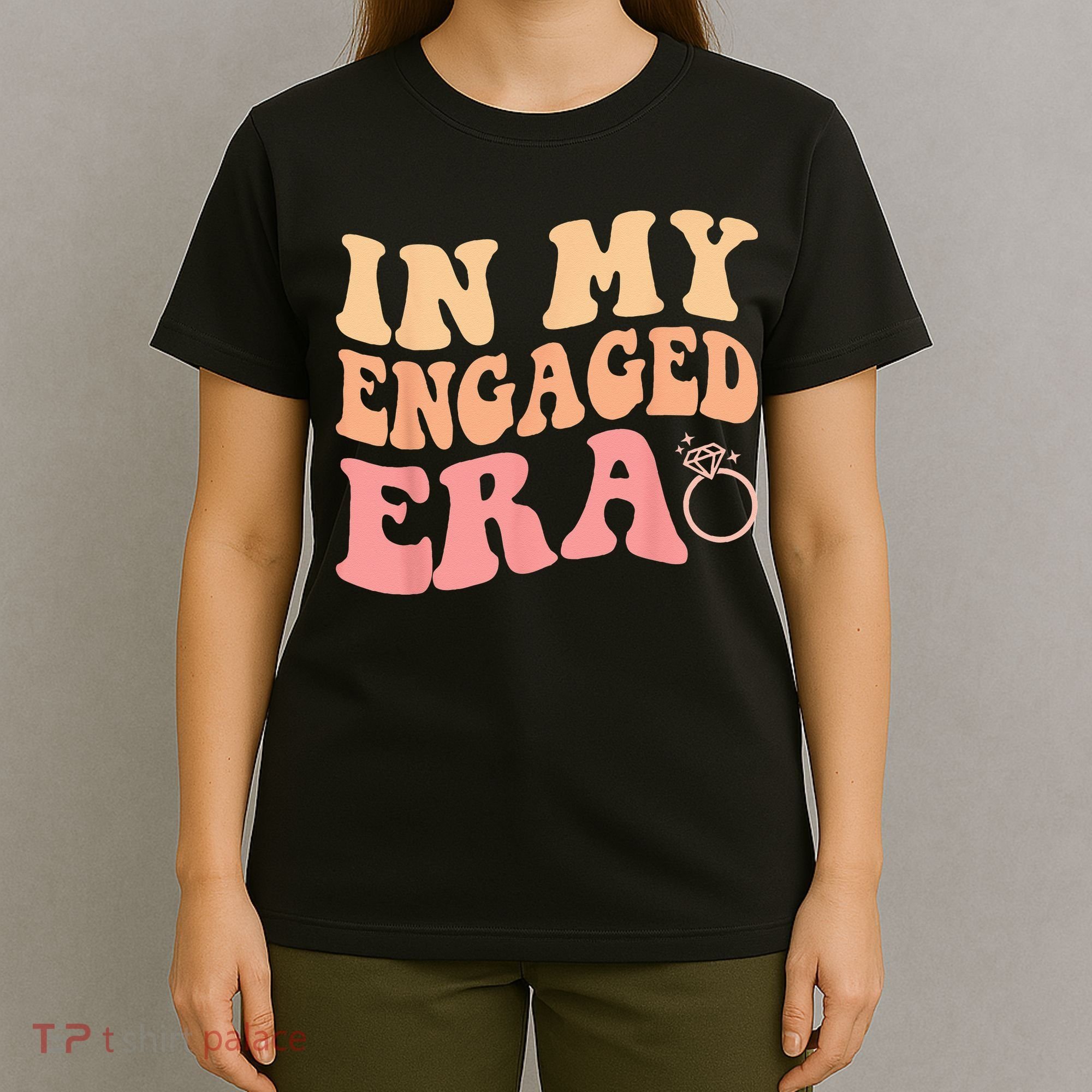 In My Engaged Era Groovy Bride Bachelorette Party Bridesmaid T-Shirt