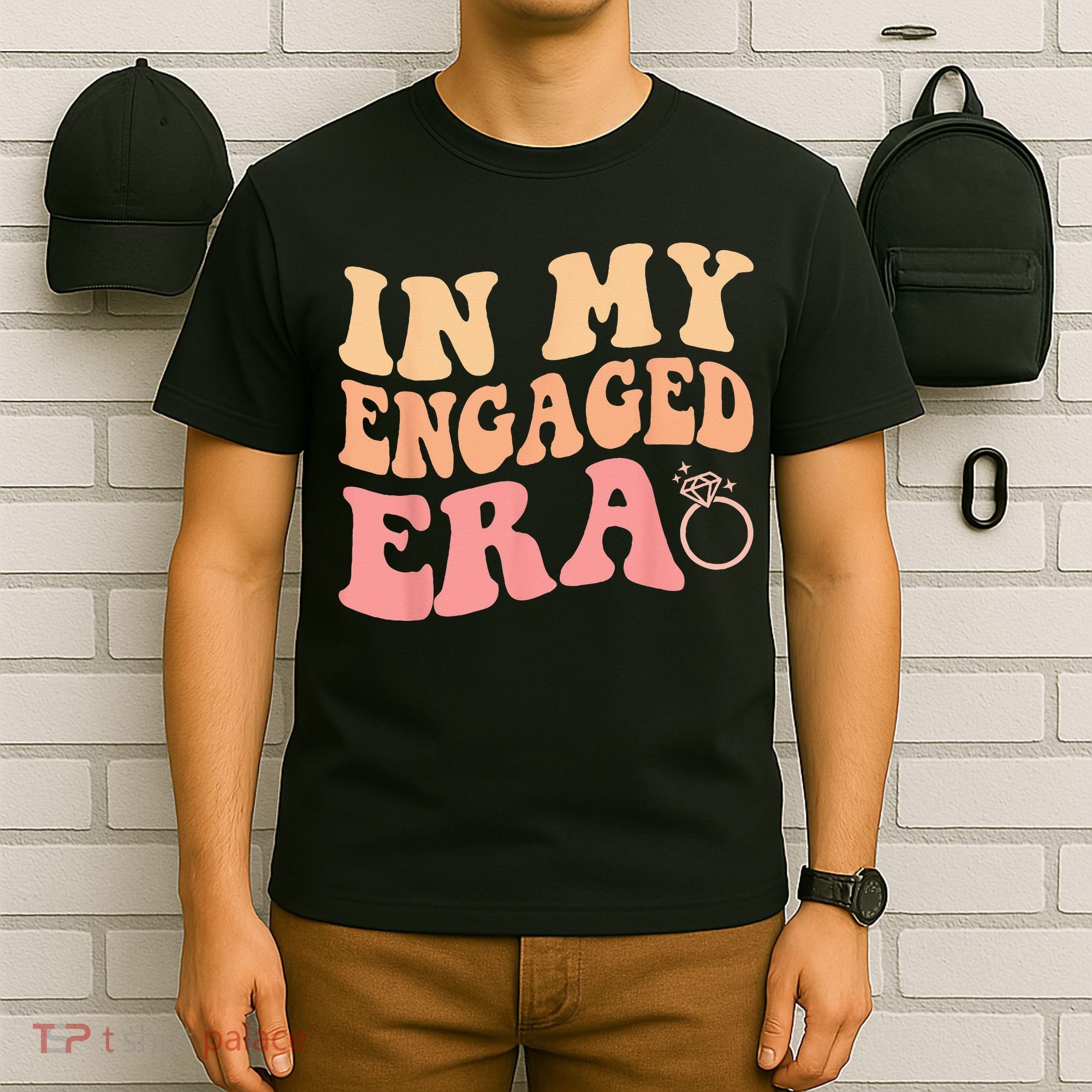 In My Engaged Era Groovy Bride Bachelorette Party Bridesmaid T-Shirt