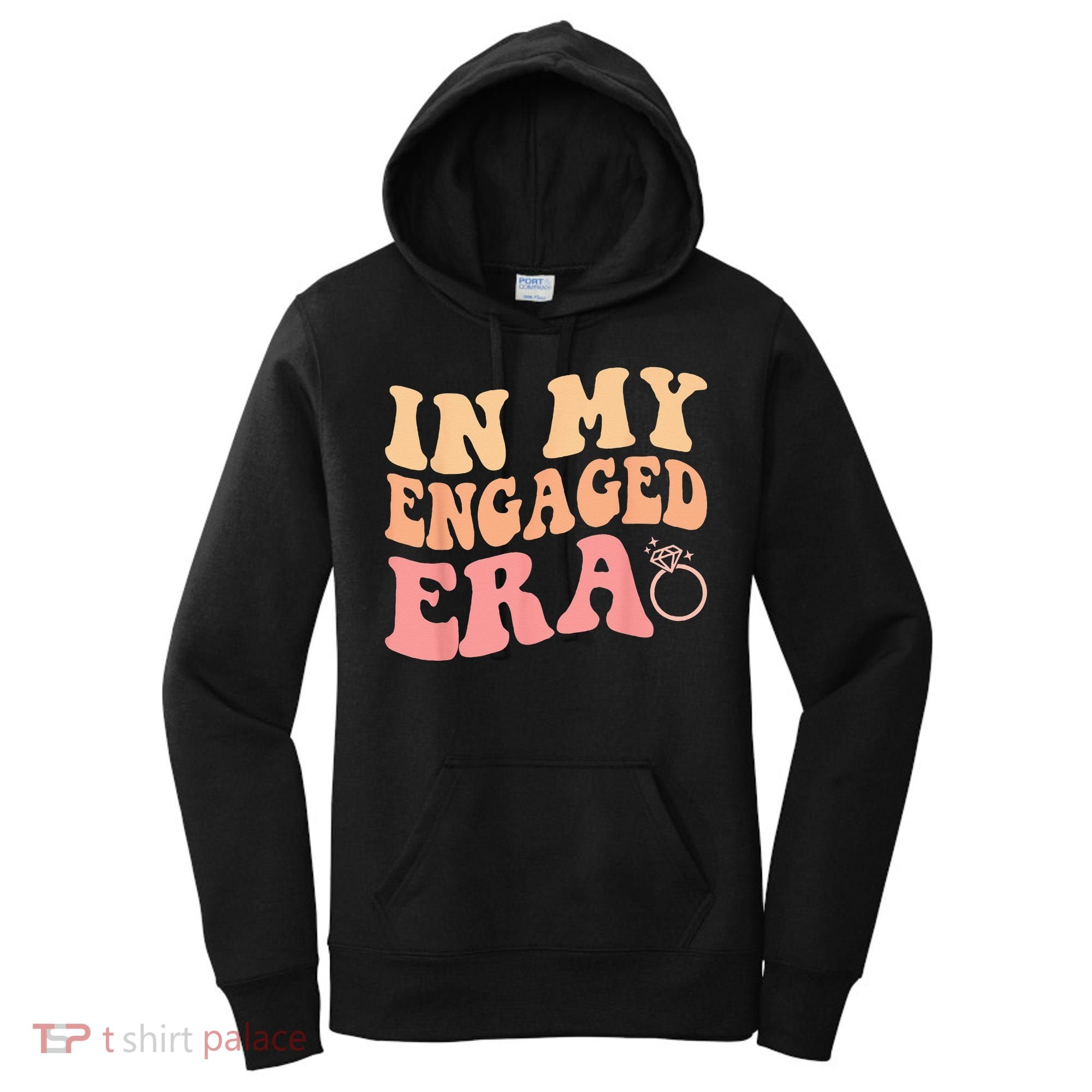 In My Engaged Era Groovy Bride Bachelorette Party Bridesmaid Women's Hoodie