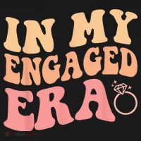 In My Engaged Era Groovy Bride Bachelorette Party Bridesmaid Women's Hoodie thumb 2