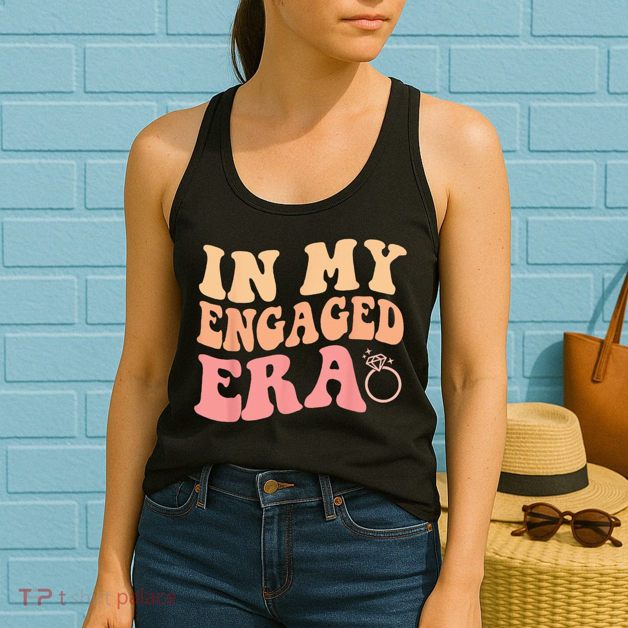 In My Engaged Era Groovy Bride Bachelorette Party Bridesmaid Women's Tank Top