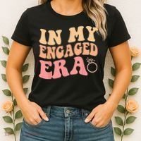 In My Engaged Era Groovy Bride Bachelorette Party Bridesmaid Women's T-Shirt thumb 2