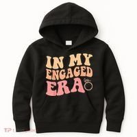 In My Engaged Era Groovy Bride Bachelorette Party Bridesmaid Kids Hoodie thumb 0