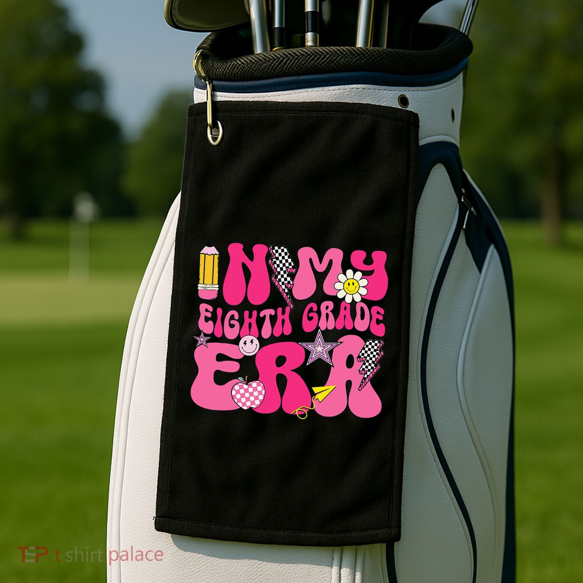 In My Eighth Grade Era 8th Grade Teacher Student Boy Girl Gift Golf Towel