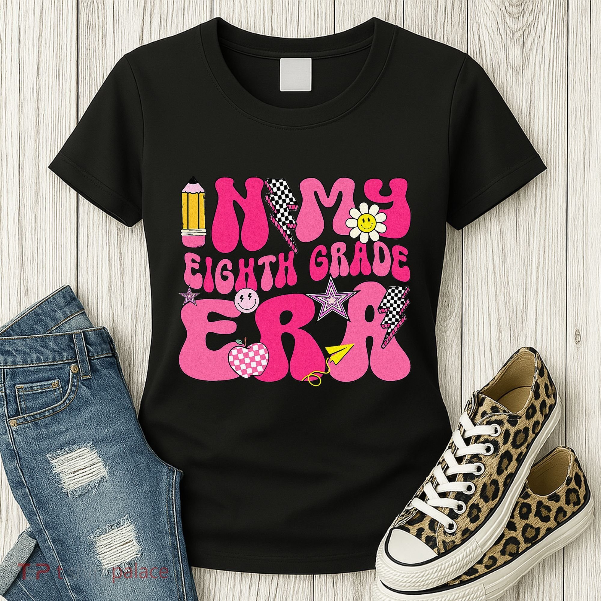 In My Eighth Grade Era 8th Grade Teacher Student Boy Girl Gift Women's T-Shirt