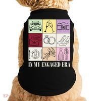In My Engaged Era Retro Bride Wedding Engagement Doggie Tank thumb 0