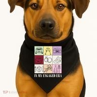 In My Engaged Era Retro Bride Wedding Engagement USA-Made Doggie Bandana thumb 1