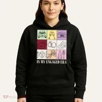 In My Engaged Era Retro Bride Wedding Engagement Hoodie thumb 5