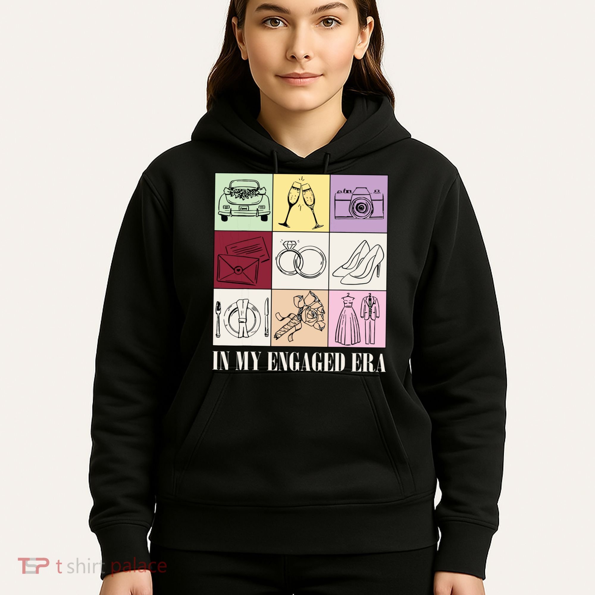 In My Engaged Era Retro Bride Wedding Engagement Hoodie
