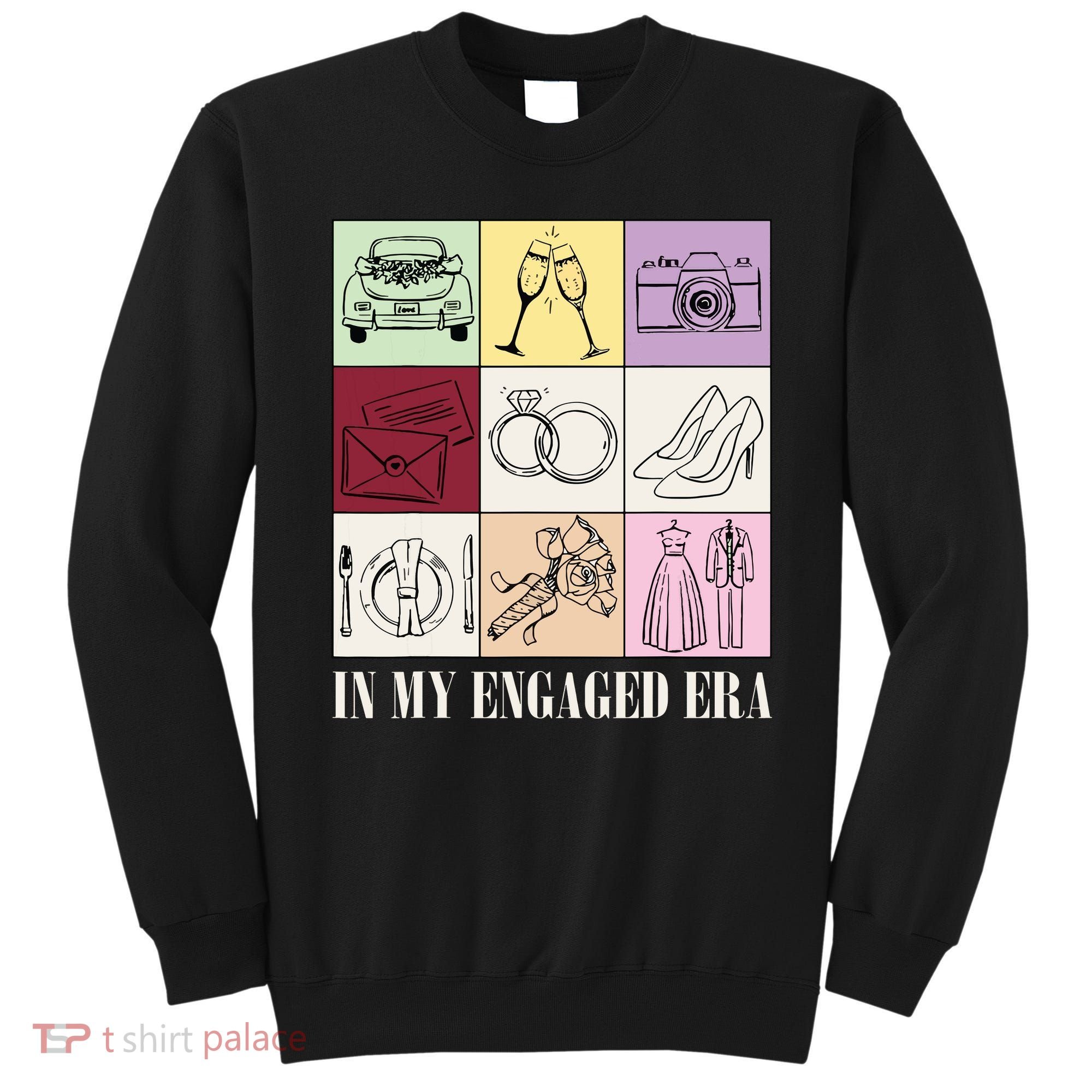 In My Engaged Era Retro Bride Wedding Engagement Sweatshirt