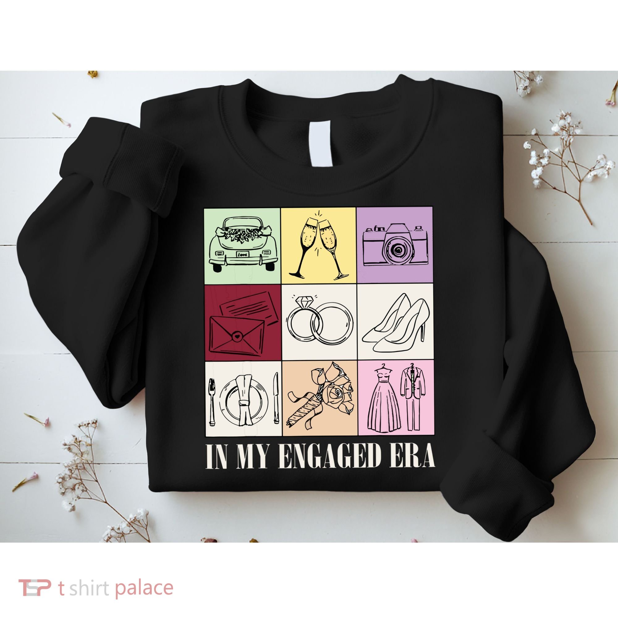 In My Engaged Era Retro Bride Wedding Engagement Sweatshirt