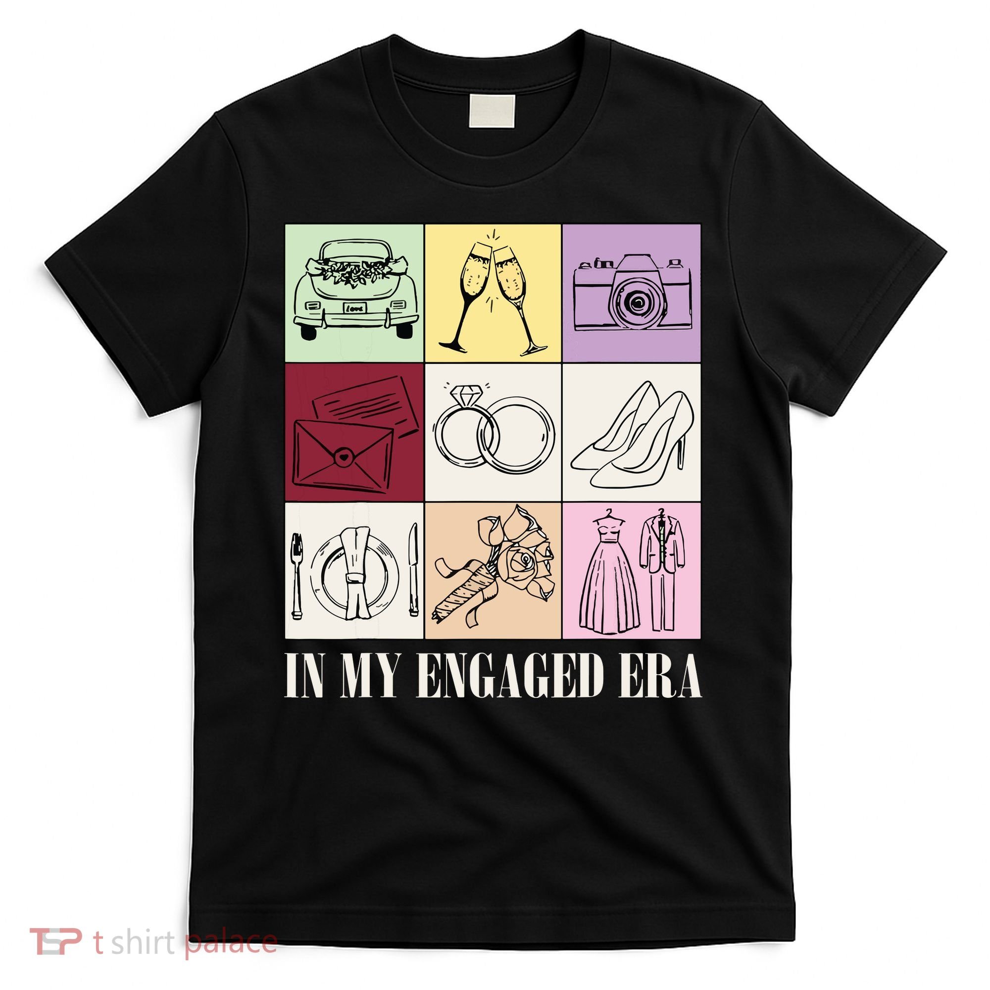 In My Engaged Era Retro Bride Wedding Engagement T-Shirt