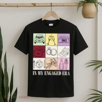 In My Engaged Era Retro Bride Wedding Engagement T-Shirt thumb 2