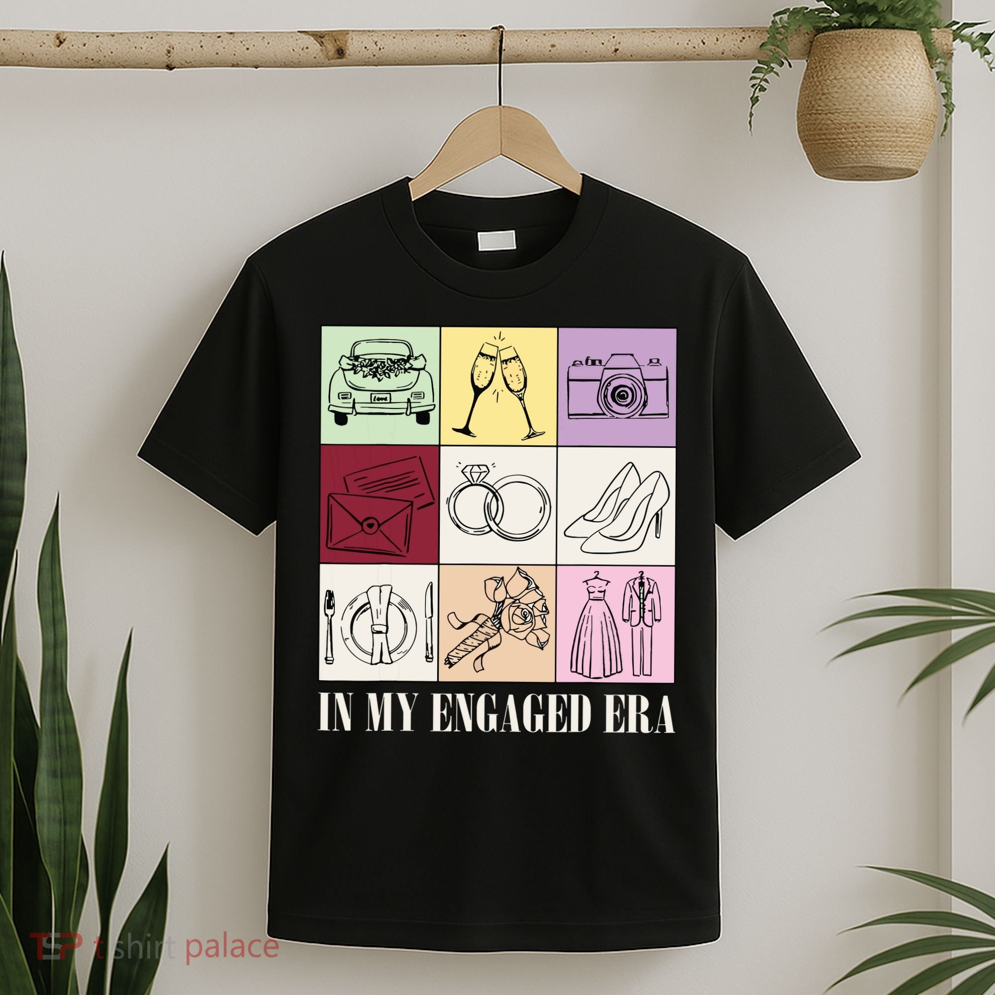 In My Engaged Era Retro Bride Wedding Engagement T-Shirt