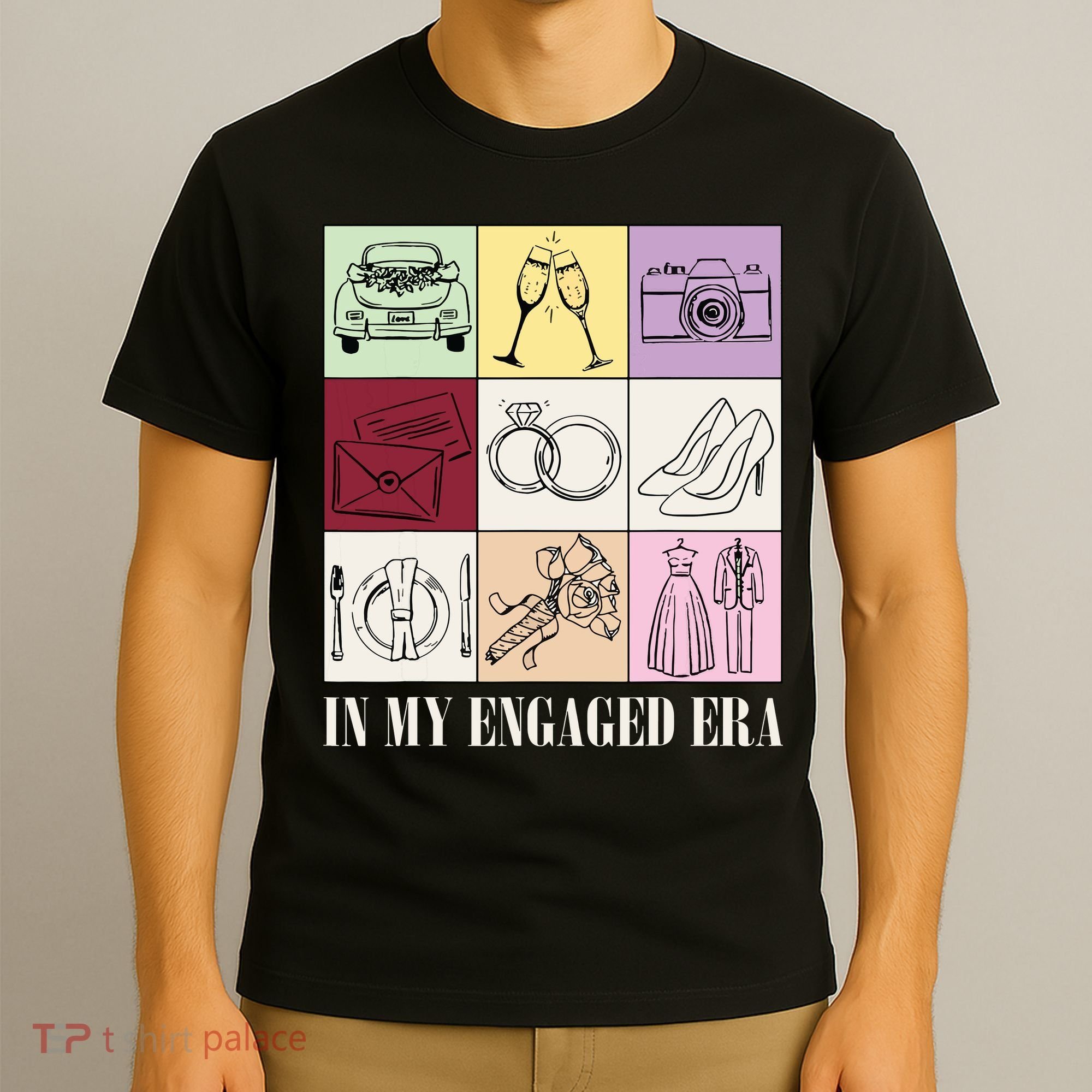 In My Engaged Era Retro Bride Wedding Engagement T-Shirt