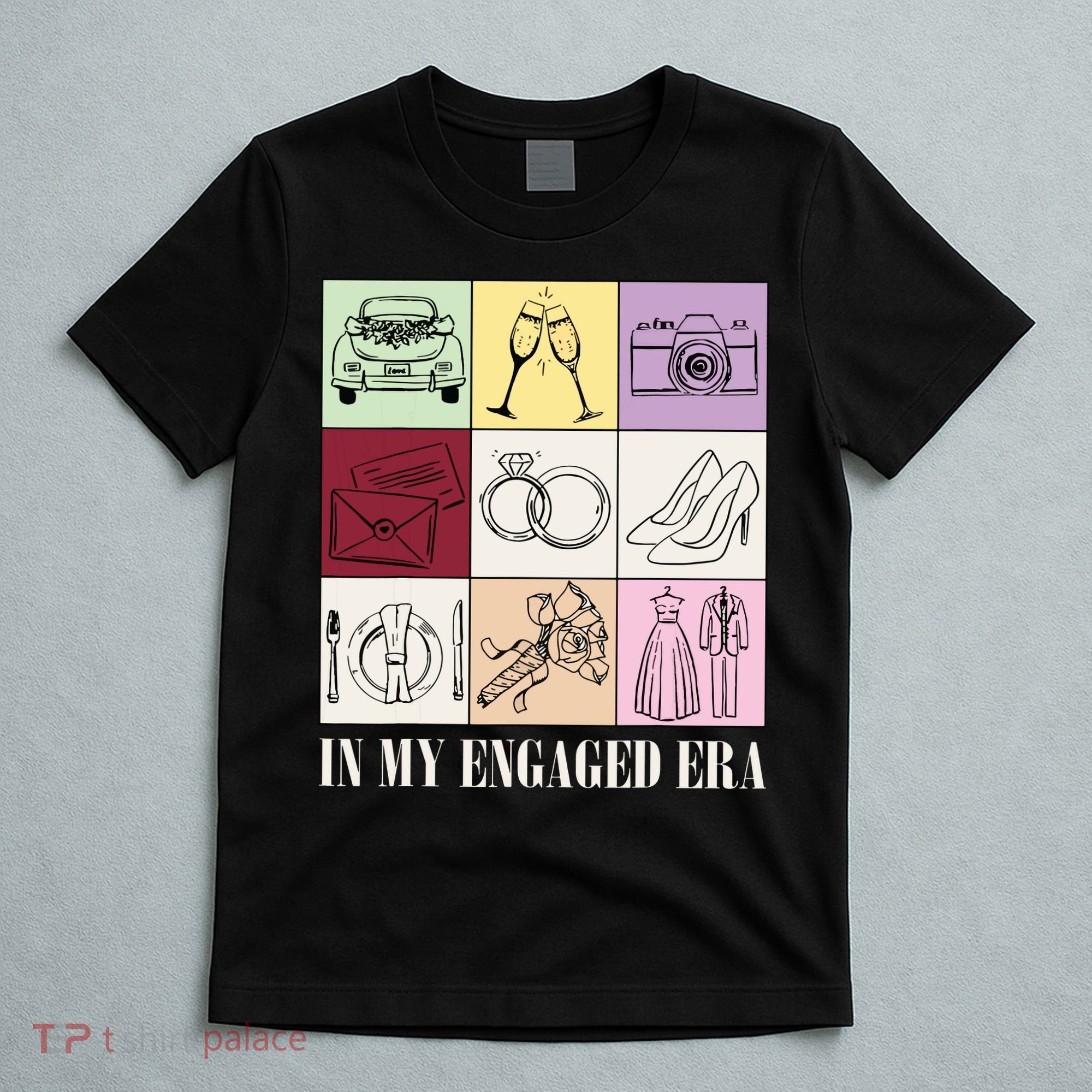 In My Engaged Era Retro Bride Wedding Engagement T-Shirt
