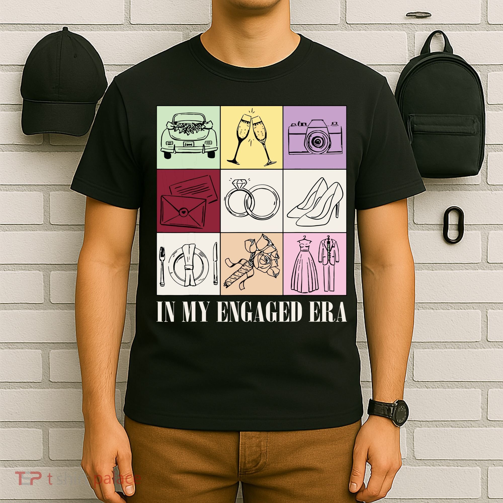 In My Engaged Era Retro Bride Wedding Engagement T-Shirt