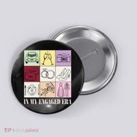 In My Engaged Era Retro Bride Wedding Engagement Button thumb 0