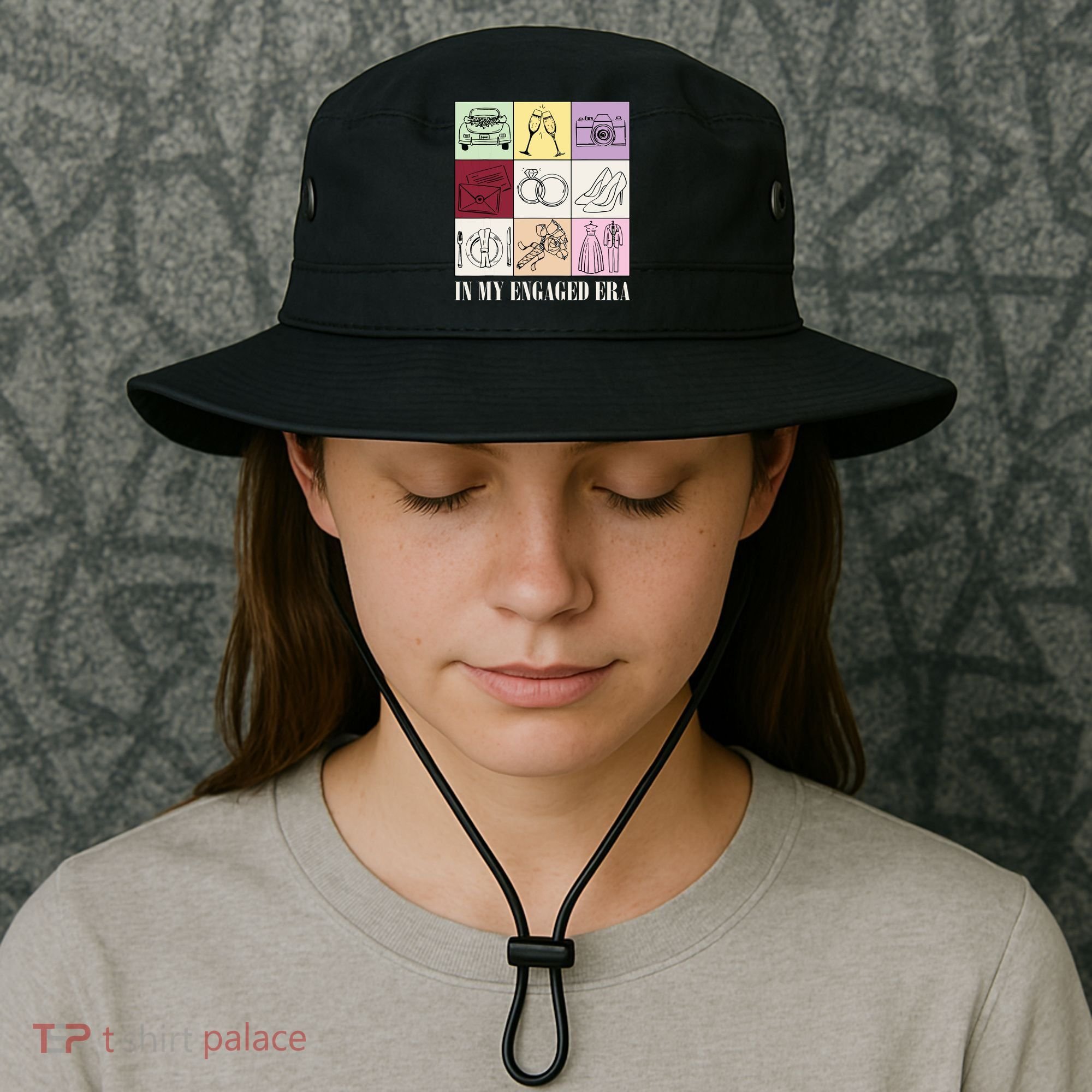 In My Engaged Era Retro Bride Wedding Engagement Bucket Hat
